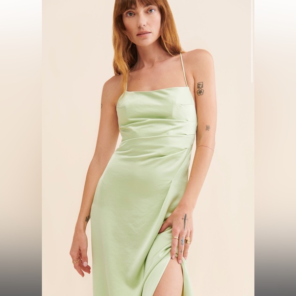 Significant Other Light Green Cocktail Party Open-Back Dress NWOT - Picture 3 of 7